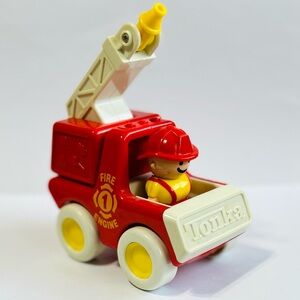 4/$20 Tonka Chunky Fire Truck Fire Engine with Fireman Push Toy Vintage 1980s